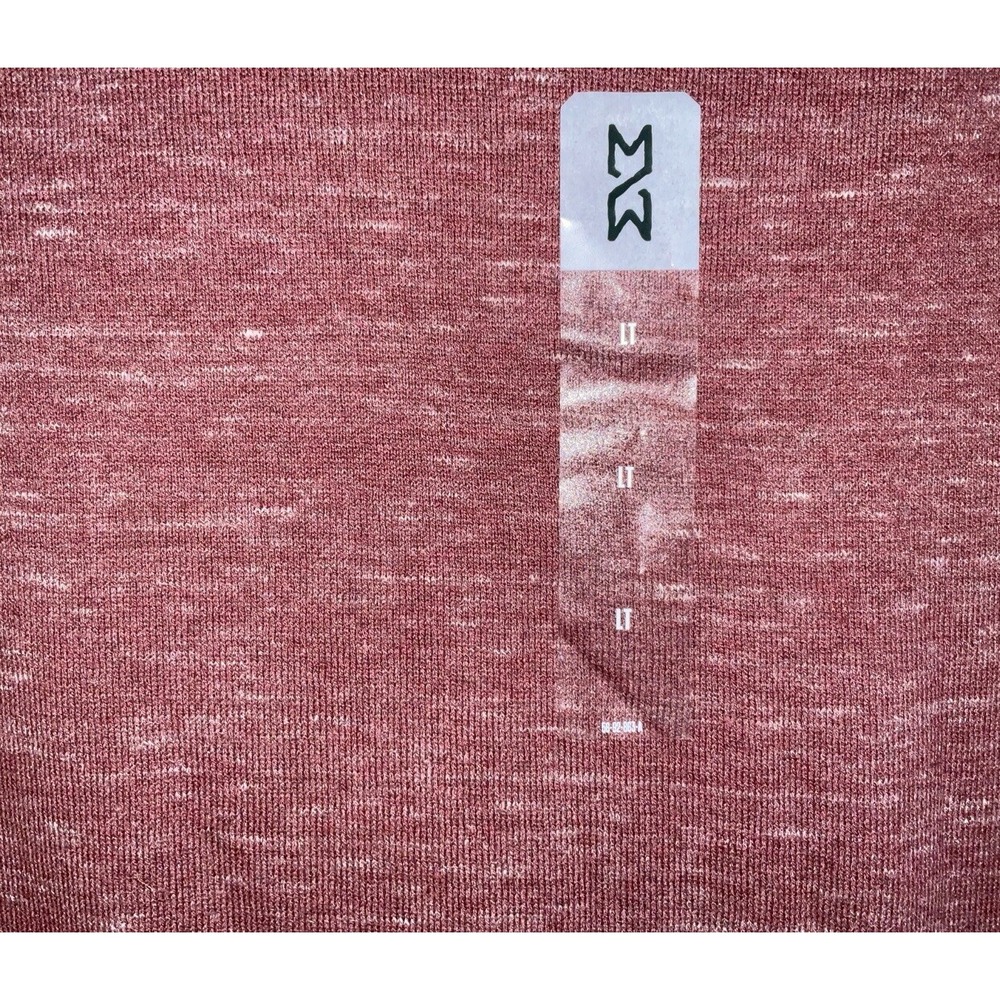 NWT Men's Big Tall Mutual Weave Lightweight Sweater Burgundy Heather Large Tall - Picture 3 of 7